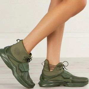 Fenty x Puma Green Leather Sneakers